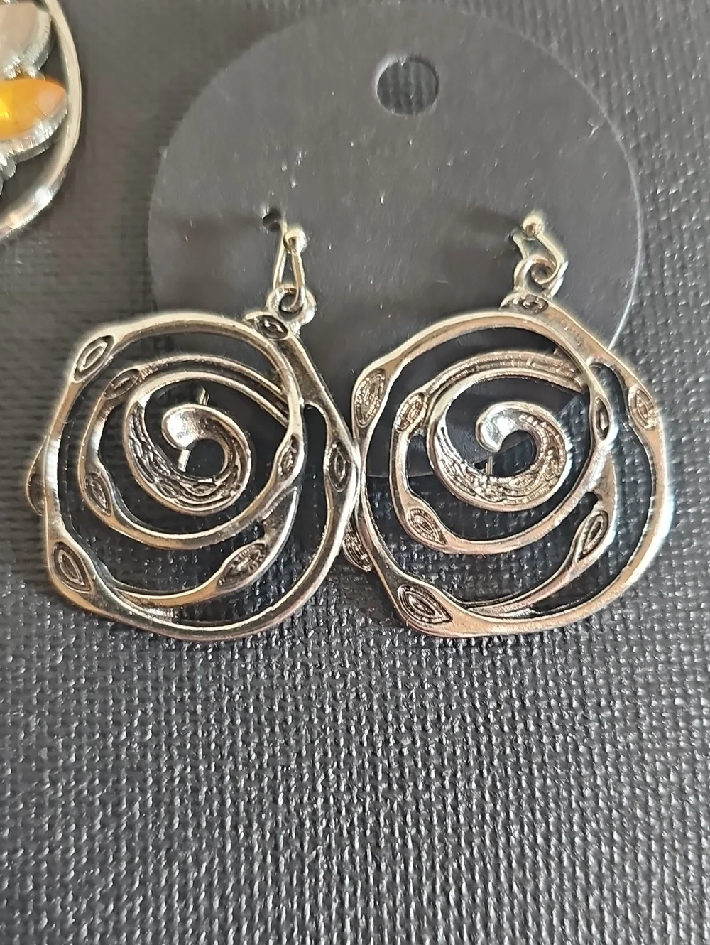 5 Pair Silver Tone Boho Statement Earrings Lot NWOT